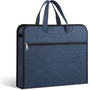 Document Bag, Portable Briefcase with Pocket, Oxford Laptop Bag with Handle, Waterproof File Bag for School Office Business, Storage Bag for Document File Laptop，14.96*14.41*3.54in (Grey)