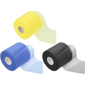3 Pack Badminton Grip Cushion Wrap - PE Overgrip Wrap Tape Anti Slip Backing Film, Apply to Ball Racket Sports Training (30 Yard, 3 Colors)