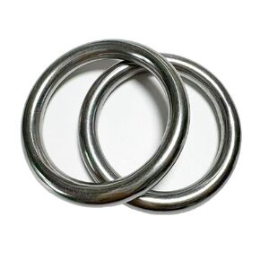 Metal Rings, 2 Pack Seamless O Ring 2.8 inch Stainless Steel O Rings Heavy Duty Ring Smooth Solid Multi-Purpose Metal Ring, 8mm x 60mm
