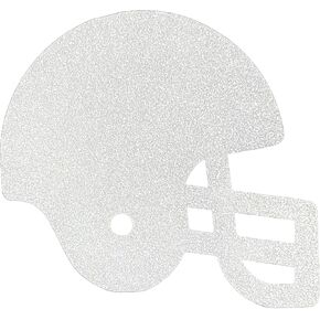 Generic 6"" Glitter Helmet Cut- Outs Die Cuts Tags Toppers Table Scatter Confetti homecoming mum (Black - 4 Count)