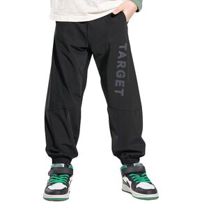 Little Boys Hiking Cargo Casual Long Pants UPF 50+ Kids Youth Quick Dry Outdoor Camping Letter Trousers