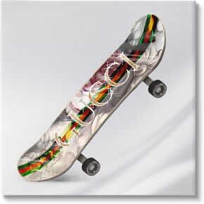 Stupell Industries Upscale Fashion Patterned Skateboard Dazzling Glam Design Canvas Wall Art, Design by Ziwei Li