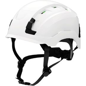 GE Patented Design Safety Helmet Vented, No EPS Foam, Impact Absorbing Technology, Reduces Heat Stress, Adjustable Ratchet System, Hard Hat with Memory Foam Padding, ANSI Type 1 Class C, White GH400W
