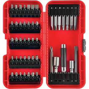 C&T 45 Piece Screwdriver Bit Set with Tough Case,Impact Driver Bit Set for Drills and Drivers,Stainless Steel,Fit for Wood,Metals,Cement Drilling and Screwdriving