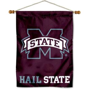 College Flags & Banners Co. Mississippi State Bulldogs Hail State Banner with Hanging Pole