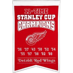 NHL Detroit Red Wings Stanley Cup Champions Banner