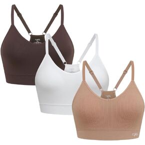 Ryka Ashley Seamless v-Neck Cami Sports Bra, 3 Pack
