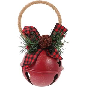 MAGICLULU 1Pc Christmas Jingle Bells Door Hanger Bell with Bow Vintage Door Knob Pendant Door Hanging Bells for Xmas Holiday