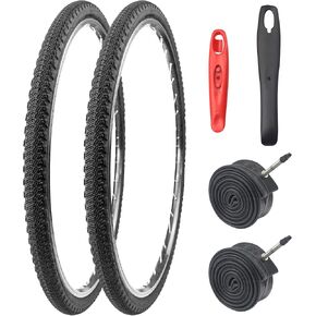 2 Pack Road Bike Tire 700x42c Gravel Bike City Bike Tire Strong Grip Compatible Replacement Bicycle Tire for Bicycle Cruiser Bike Black
