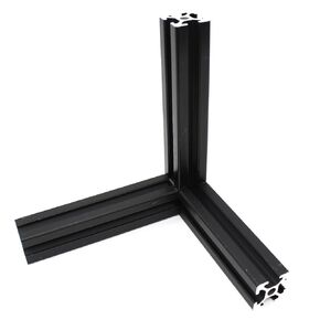 4pcs 400mm Black 2020 Series Aluminum Extrusion Profile, 15.75 inch Length Anodized European Standard Aluminum Extrusion Linear Rail, for 3D Printer Engraving Machine CNC Machine