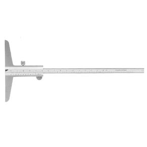 Depth Micrometer, Caliper Measuring Tool, High Stainless Steel Depth Gage Depth Gauge Vernier Caliper for Machinery Process (0-150mm)