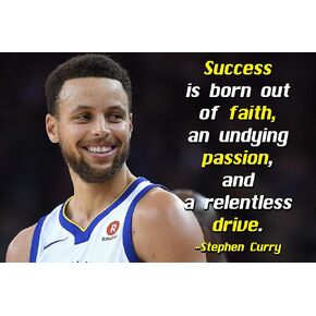 Stephen Curry Poster Quote Cool Golden State Warriors Steph Curry Quotes Posters Basketball Sports Décor Coaching Wall Art Growth Mindset Teacher Educational Teaching Learning Mindsets Quotes P059