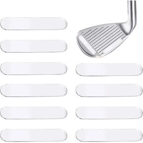 10 Pcs Golf Weighted Lead Golf Weighted Lead Pieces for Adding Swing Weight, Golf Weighted Strips Golf Adhesive Lead Tape Strips for Club Woods Irons Putter Heads and Tennis Rackets