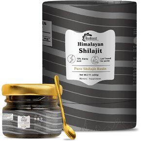Pure Himalayan Shilajit Resin - 75% fulvic Acid, 60g | Premium Grade A | Boost Energy & Stamina | Rich in Fulvic Acid & 85+ Trace Minerals | Natural Health Supplement for Men & Women