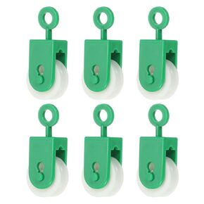 PATIKIL Nylon Pulley Mini for Wire Amateur Radio Loop Antennas, 8Pcs DIY Pulley System for Pulley Frame Project, Green