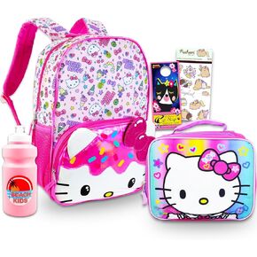 Hello Kitty Backpack and Lunch Box Set - Bundle with Sanrio Hello Kitty Backpack, Hello Kitty Lunch Bag, Water Bottle, Stickers, More | Hello Kitty Backpack for Girls in Saudi Arabia