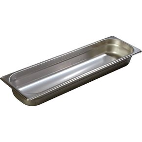 Carlisle FoodService Products CFS 60700HL4 DuraPan Light Gauge Stainless Steel Long Half-Size Food Shotgun Pan, 4" Deep (Pack of 6)