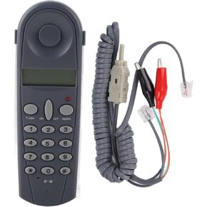 Telephone Butt Test Tester Tool Cable Set with Connectors and Joiner for Home Office, Automatic System, Superior Performance, Number Display, Multifunction, Time Display