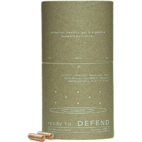 DEFEND Spore Probiotic & Postbiotic | Digestive & Immune Support Supplement | DE111® Spore Based Probiotic, Wellmune® Beta Glucan, Ashwagandha, Antioxidants Vitamin C & Zinc | Gut Health | 60 Capsules