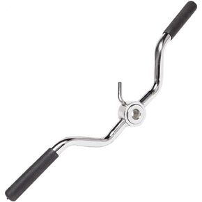 Body-Solid (LBB28) Lat Blaster Bar, Straight Barbell Bar Attachment, Easily Fits on All Standard & Olympic Bars, Stregnth Training Home & Commercial Gym Equimpment for Lower Back Protection