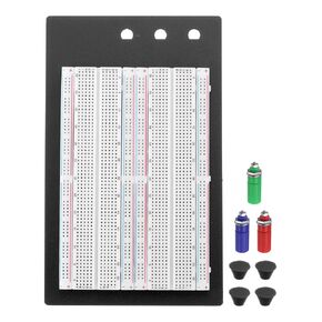 PATIKIL 1 Set Breadboard, Solderless Breadboard Large Breadboard 1660 Tie Points Prototype PCB Bread Board Electronics Kit Plates