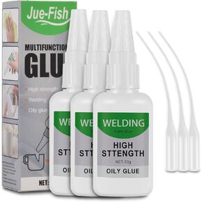 Welding High-Strength Oily Glue,Jue-Fish Glue Universal Super Glue Gel,Strong & Instant Bond,Quick Dry,Repair Glue for Shoes,Ceramics, Porcelain, Metal, Plastic, Wood, Leather, Glass (50g/1pcs) (3) in Saudi Arabia
