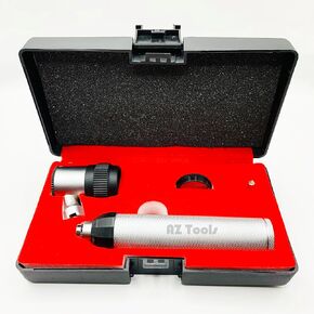 10x Magnifier Brass Handle Dermatoscope Set - Portable Metal Body Dermascope with Scale from 0-10 mm, Skin Diagnostic Set | Skin Care Tools - Dermoscopy (Dermatoscopy)