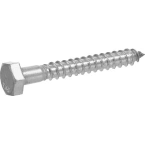 Hillman Stainless Steel 832090 1/2 x 6-Inch Hex Lag Screws, 25-Pack, No Size