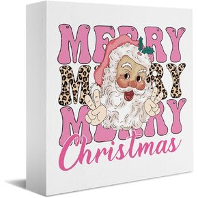 Pink Merry Christmas Decorations Pink Christmas Decorations for Home Merry Christmas Decor Pink Christmas Decor Merry Xmas Decorations Funny Christmas Decorations 5 x 5 inches