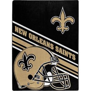 Northwest NFL New Orleans Saints Unisex-Adult Raschel Throw Blanket, 60" x 80", Slant