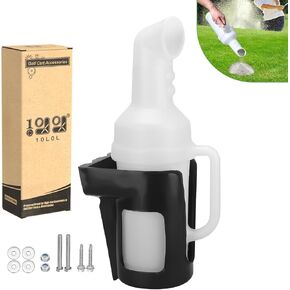10L0L Universal Golf Cart Sand Bottle Kit with Holder for Yamaha EZGO Club Car, Divots Filler Sand & Seed Bottle
