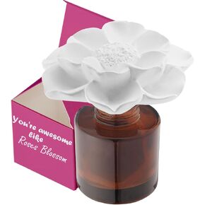 Essential Oil and Diffuser Gift Set, You're Brilliant like Citrus in The Sun (1.7 fl.oz|50ml), 60-days Natural Air Freshener Non-toxic Home Scent Strong Fragrance Big Flower Diffuser