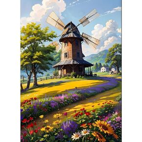 COMBYEO Tornado Diamond Painting Kits for Adults, 5D DIY Fantasy Diamond Art Kits, Full Round Drill Crystal Arts and Crafts, Gem Art Painting Kit for Home Wall Decor(12x16inch) in Kuwait