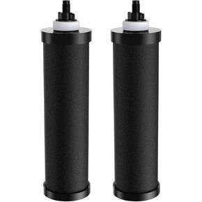 GLACIER FRESH Replacement for BB9-2 Black Purification Water Filter, Compatible with Berkey® BB9-2 Black Filters and Berkey® Gravity Water Filter System, 6 Pack