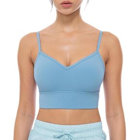 Lavento Women's Sweetheart Sports Bra - Spaghetti Strap Yoga Bras Camisole Padded Top