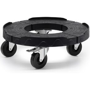 W B D WEIBIDA 2 PK Trash Can Dolly with Upgraded 3" Wheels Adjustable 15-19 Inch Round Dolly Heavy Duty 480lbs Drum Dolly Large Barrel Dolly Rolling Keg Dolly Cart