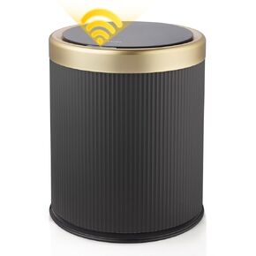 Automatic Motion Sensor Bathroom Trash Can with Lid, 2.8 Gallon Touchless Trash Garbage Bin Small Mini Trash Cans Trashcan -White