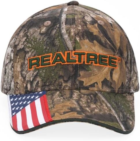 قبعة بيسبول Realtree APX Camo مصنوعة من نسيج قطني 100% (خوخي) in Kuwait