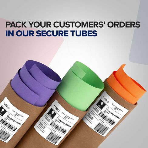4" x 24" Reinforced Kraft Paper Mailing Tube (Case of 25) with 2 Caps for Each Tube – USPS Approved Poster Tube – Cardboard Tube for Shipping and Storing Posters, Prints, Artwork, Documents in Saudi Arabia