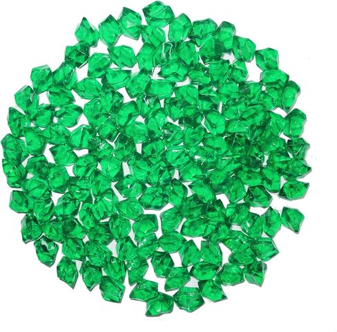 Green Fake Ice Rock for Vase Fillers,160 Pcs Crystal Acrylic Gems Crushed Glass for Craft and Table Centerpieces Decoration in Saudi Arabia