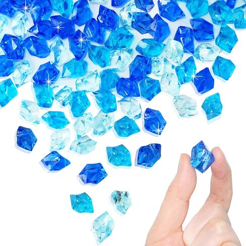 Green Fake Ice Rock for Vase Fillers,160 Pcs Crystal Acrylic Gems Crushed Glass for Craft and Table Centerpieces Decoration in Saudi Arabia