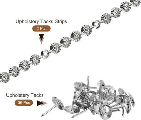uxcell 2Pcs Upholstery Tacks Strips, 1Meter Flower Decorative Nail Trims for Sofa Headboard Chair Furniture with Upholstery Nails (11mm Bronze) in Saudi Arabia