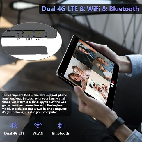 Newest 2024 Android 13 Tablet 10.1 Inch, Dual 4G Cellular Tablets with 64GB ROM+512GB Expandable, 3 In 1 Tablet with keyboard Mouse Pen-13MP Dual Camera,1080 FHD,Octa-Core,GPS/WIFI/Bluetooth(Silvery) in Saudi Arabia
