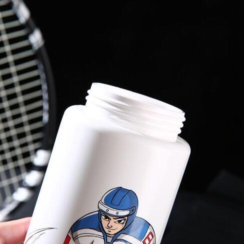 Hockey Water Bottle 32oz Leakproof Squeeze Water Bottle for Boys | Water Bottle with Straw Squirt Bottle Bottle for Football Hockey Lacrosse Kettle Bike Water Bottle | Easy Squeeze Bottles Black Straw in Saudi Arabia