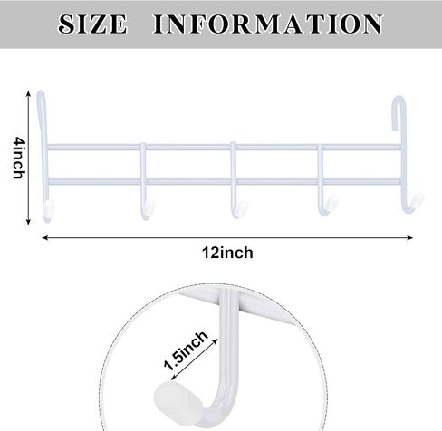 2 Pcs 5 Hook Attachment for Wire Shelving 1.5 x 12 x 4 Inch Hanging Hooks Rack Wire Chrome Plated Steel Shelf Accessories Metal Hook Bars for Storage Display Organizer(Silver) in Saudi Arabia