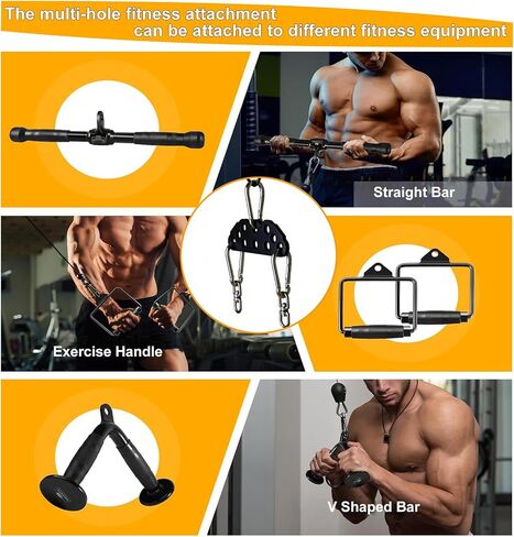 LAT Pull Down Bar Cable Machine Attachment for Home Gym Fitness, Multi-Grip Fitness Spreader Bar for Cable Machine Pulley System in Saudi Arabia