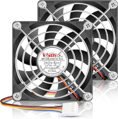Wathai 80mm x 20mm 8020 12V DC Cooling Fan 2Pin High Preformance Brushless Fan 12 Volt in Saudi Arabia