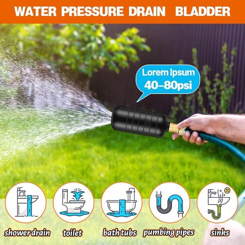 المثانة تنظيف الصرف، المثانة الصرف تناسب أنابيب الصرف 1.5 "إلى 3"، تنظيف أنابيب الصرف استنزاف أداة فك انسداد الانسداد العنيد في الصرف الرئيسي، وأحواض المطبخ، والاستحمام in Kuwait