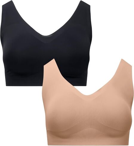 2 Pack - Wirefree Seamless Comfort Bra with Removable Pads - Sophie b in Saudi Arabia