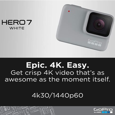GoPro HERO7 Black - E-Commerce Packaging - Waterproof Digital Action Camera with Touch Screen 4K HD Video 12MP Photos Live Streaming Stabilization in Saudi Arabia